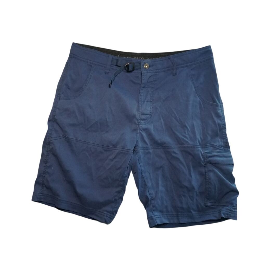 PrAna Stretch Zion Cargo Hiking Shorts - Size 34W Blue